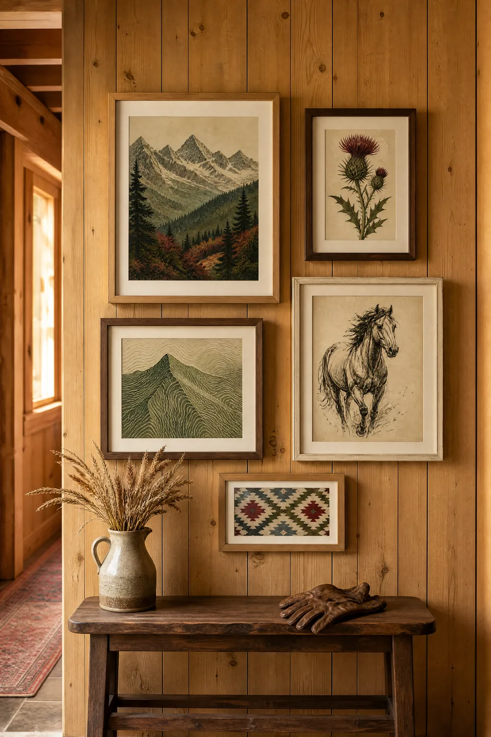 Framed preview of the guide "The 2027 Colour Forecast Just Landed. Here's What to Hang On Your Walls." (AI-generated styled interior with title overlay)